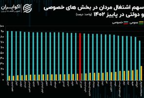 بیش از ۹۰ درصد مردان در گیلان از بخش خصوصی حقوق می گیرند