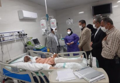 عیادت سرپرست شهرداری رشت از پاکبان سانحه دیده