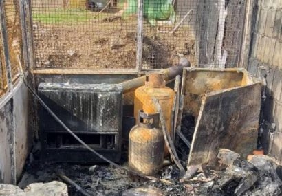 آتش گرفتن کیوسک نگهبانی در جاده پیربازار رشت