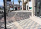 پیاده رو سازی در فلکه پرستار جنب داروخانه دی توسط شهرداری بندر آستارا