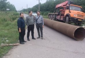 مجرای دریافت آب کشاورزی تخریب شده ۳ روستای فومن ترمیم شد