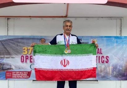 درخشش دونده گیلانی در مسابقات قهرمانی دو و میدانی پیشکسوتان آسیا