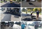 ترمیم و روکش آسفالت خیابان های سطح شهر توسط نیروهای شهرداری سیاهکل