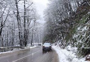 توقف بارش برف در محورهای کوهستانی گیلان